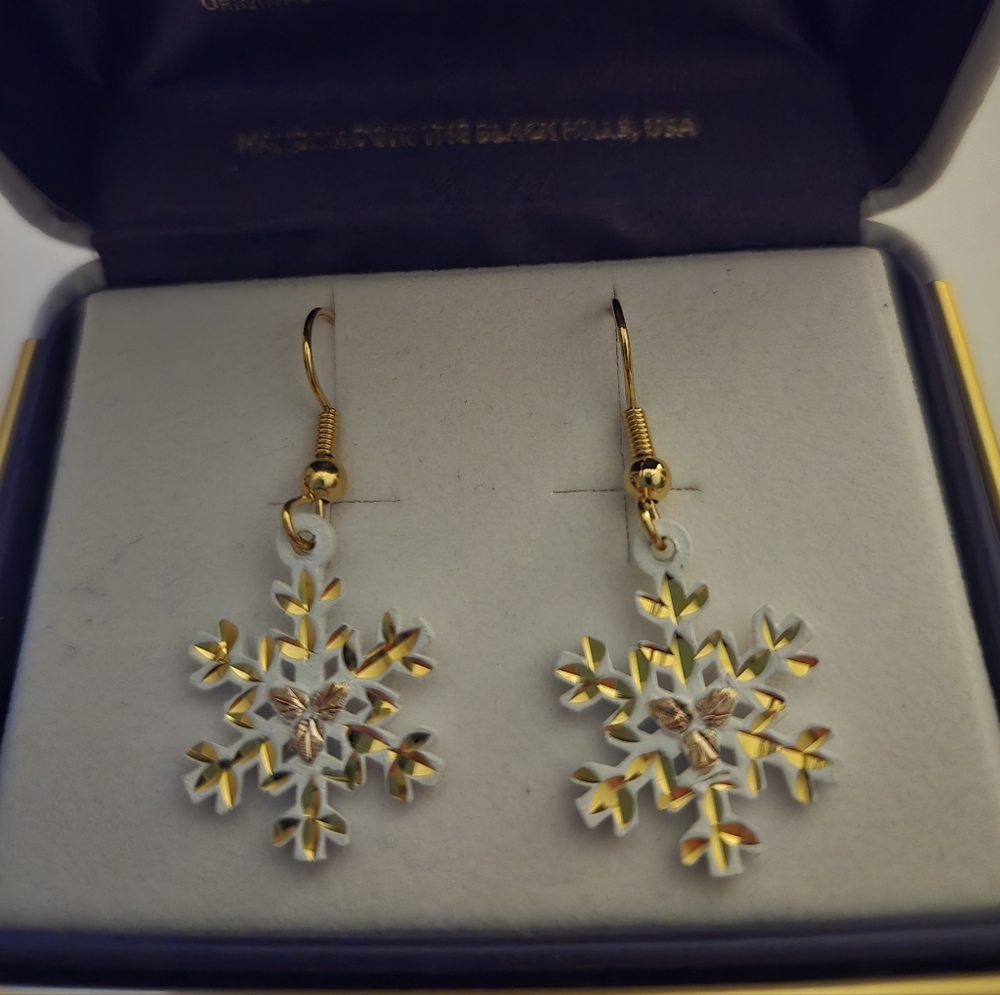 Black Hills Gold earrings and necklace